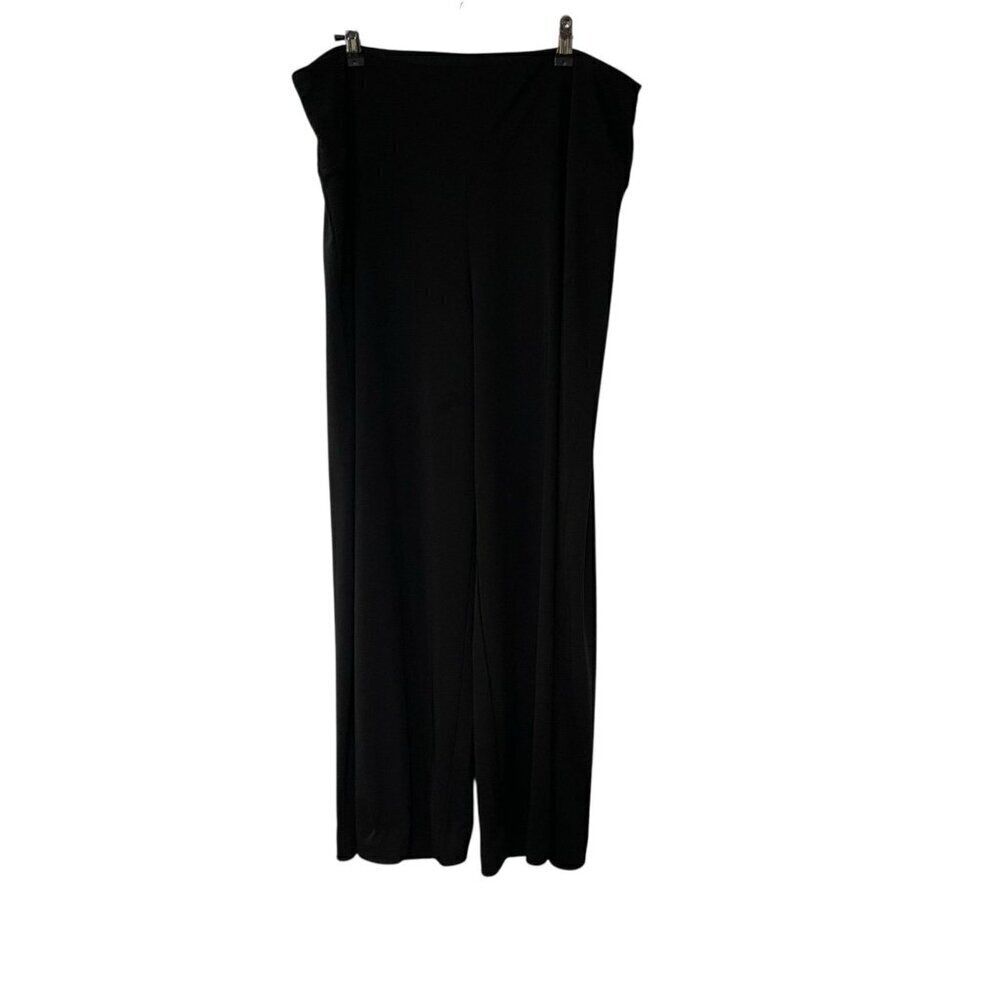 Ruby Ribbon Pull On Stretch Wide Leg Dress Pants Flare Black Casual Office XL